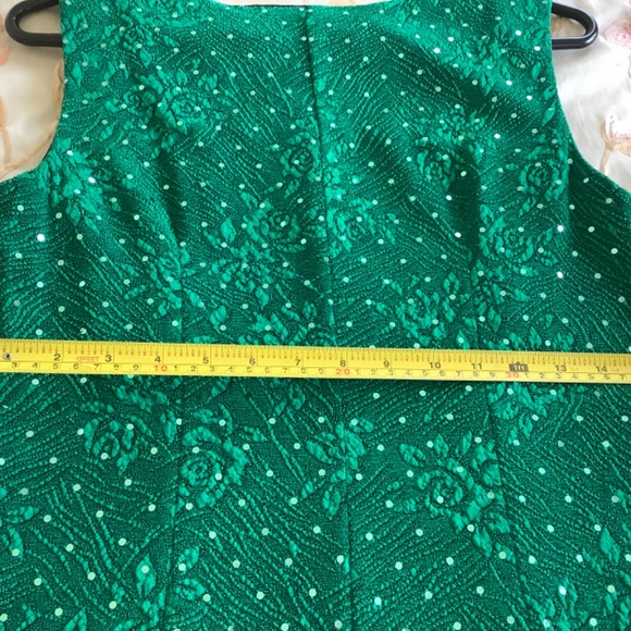 Sz10 Green Fit ‘n Flare Dress NWOT - Picture 3 of 8